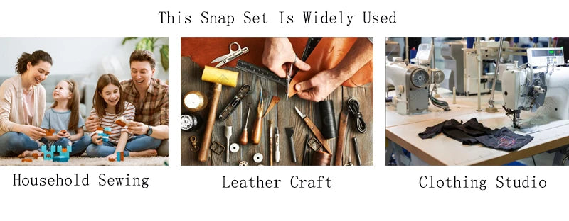 Metal Snap Fastener Button Kit with Installation Pliers