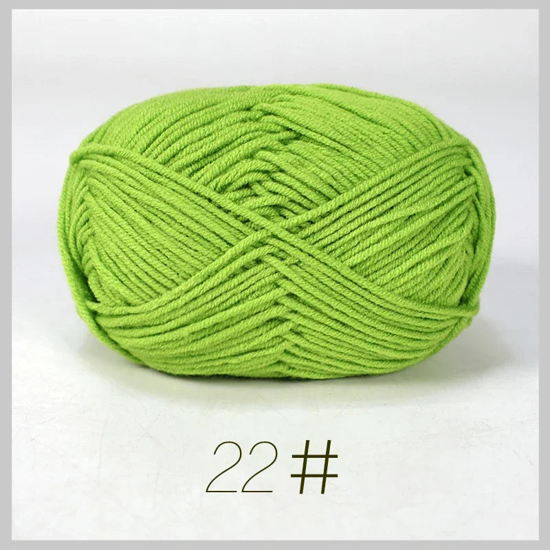 50g Soft Milk Cotton Yarn for Knitting & Crochet DIY