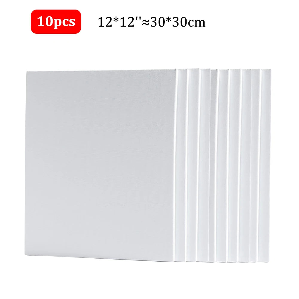 10pcs Primed White Canvas Boards for Painting – HB-17