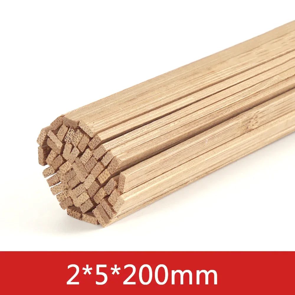 20-50pcs Balsa Wood Craft Sticks 2/3/5mm