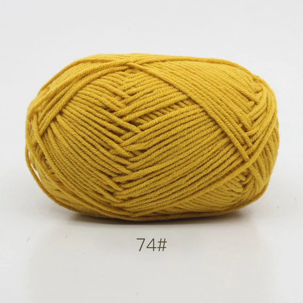 50g Soft Milk Cotton Yarn for Knitting & Crochet DIY
