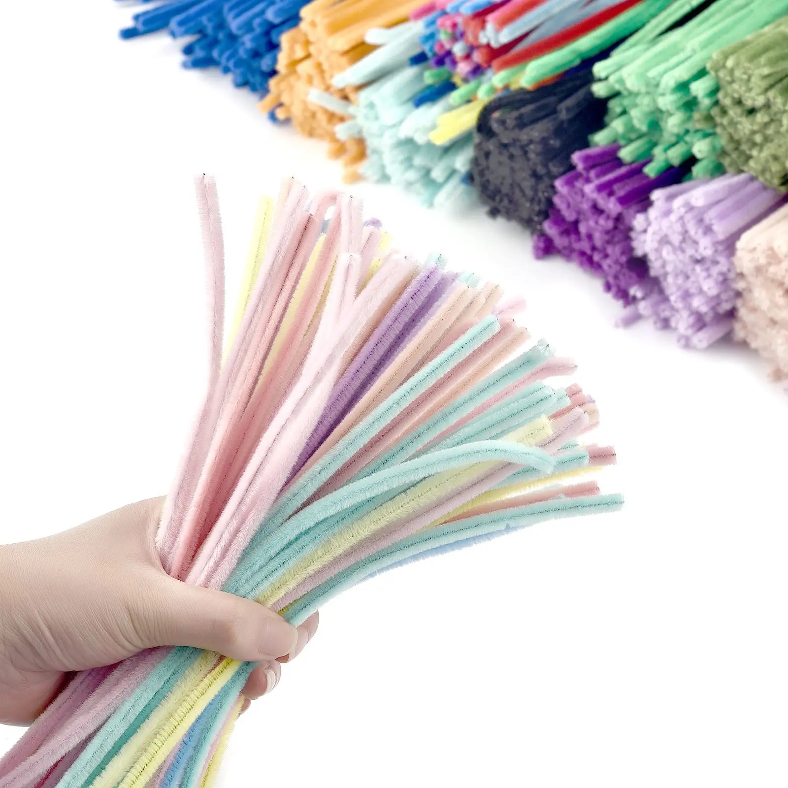 100pcs Plush Chenille Stems / Pipe Cleaners for DIY Crafts