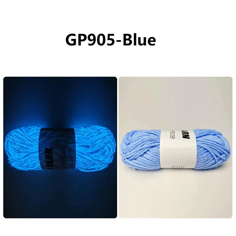 55M Glow-in-the-Dark Luminous Yarn for Knitting & Crafts
