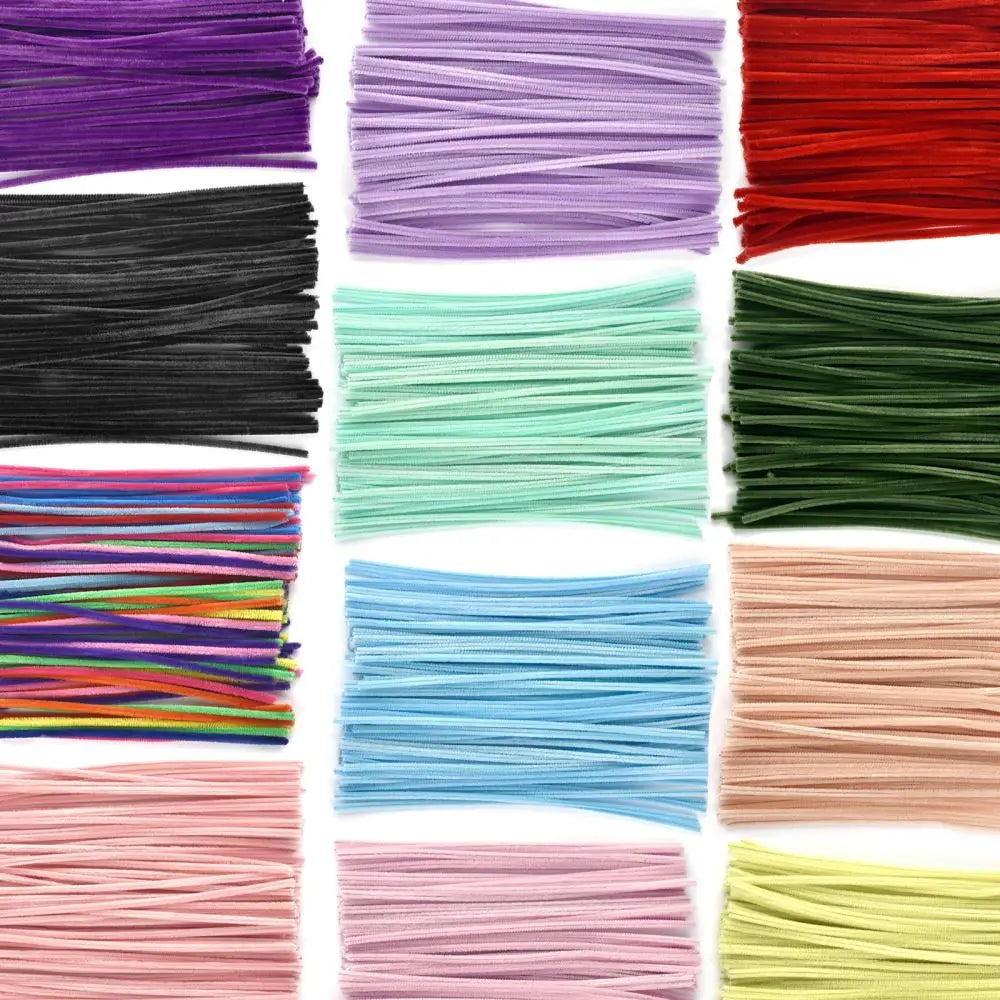 100pcs Plush Chenille Stems / Pipe Cleaners for DIY Crafts