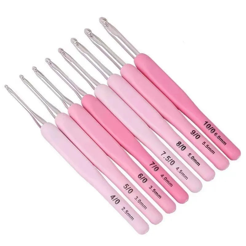 9pcs Ergonomic Crochet Hook Set 2.5-6mm for DIY Crafts