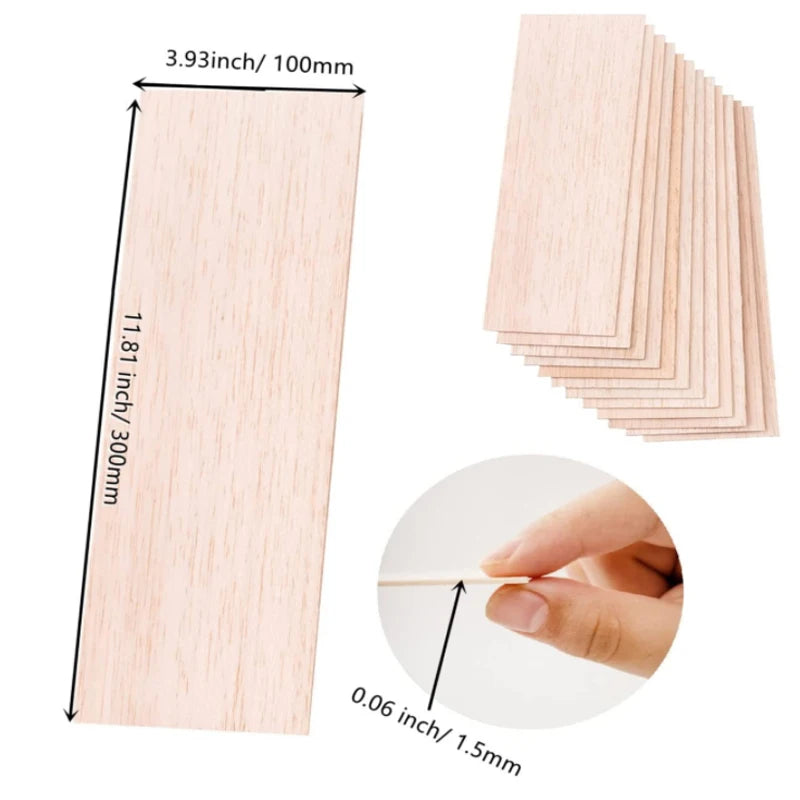 5/10pcs Balsa Wood Sheets for DIY Crafts