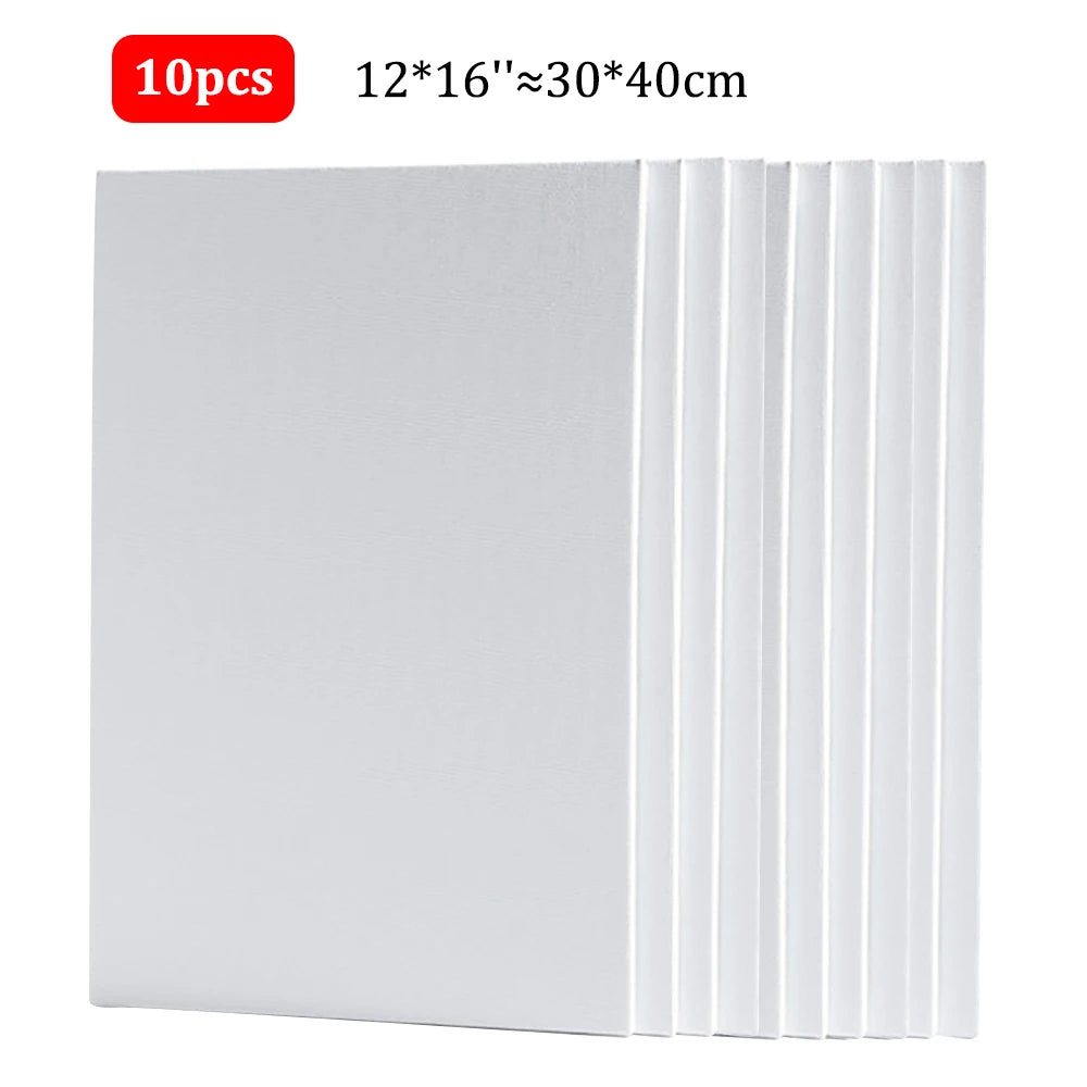 10pcs Primed White Canvas Boards for Painting – HB-17