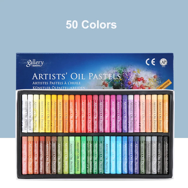 MUNGYO Oil Pastel Set – 12/25/50 Professional Non-Toxic Sticks