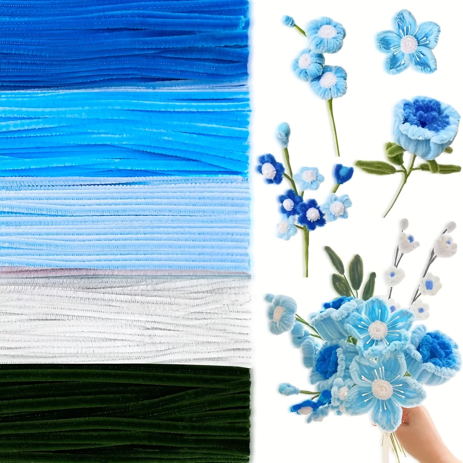 500/600pcs 12-inch Chenille Stems / Pipe Cleaners for Crafts