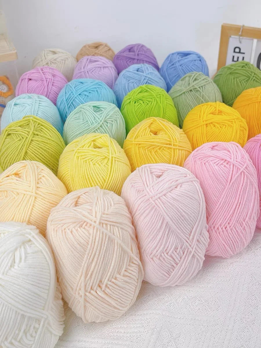 50g Soft Milk Cotton Yarn for Knitting & Crochet DIY