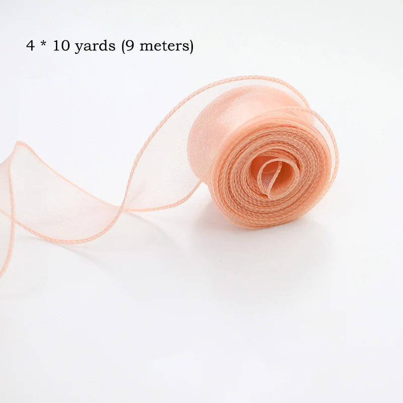 10Yards Chiffon Silk & Organza Ribbon for DIY Crafts