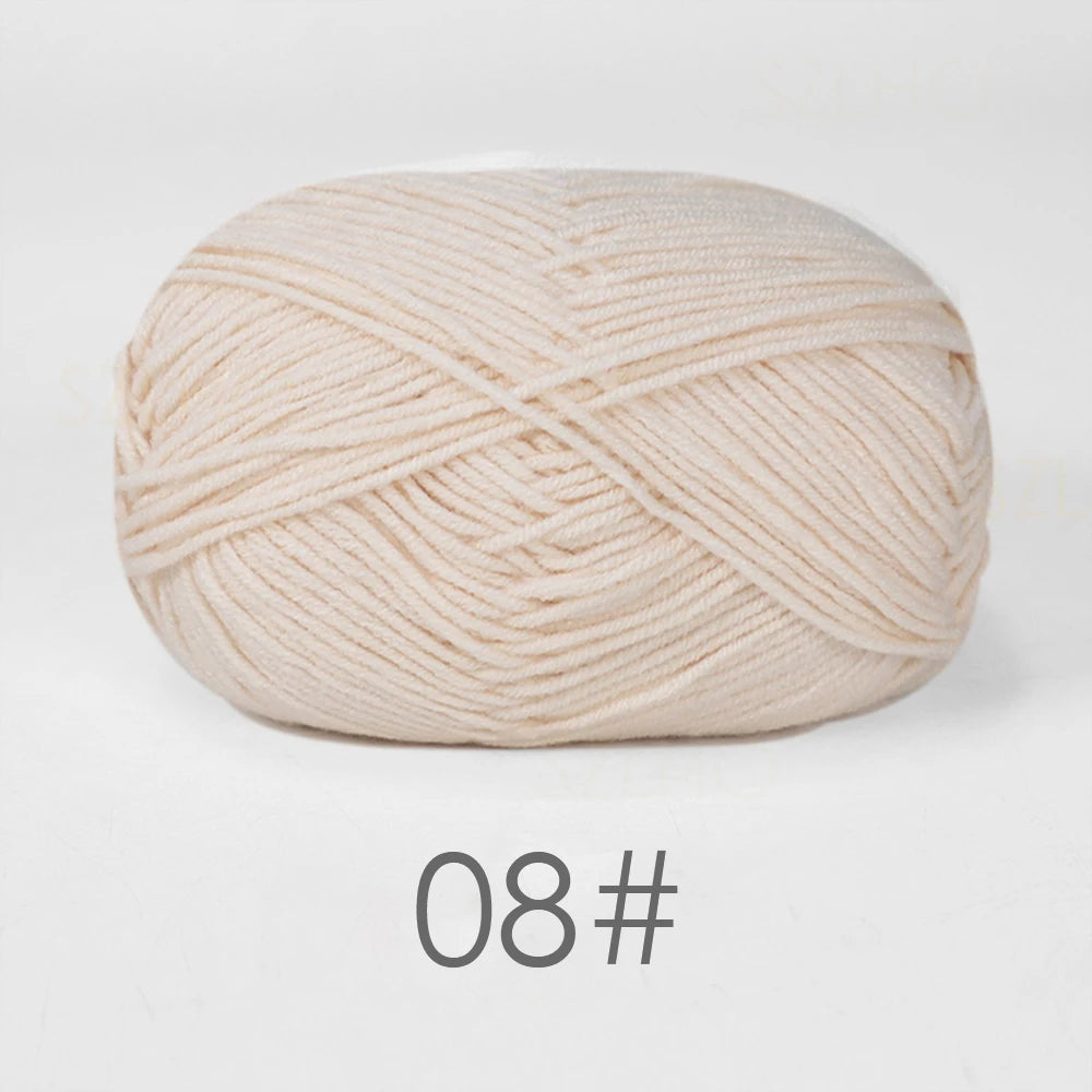 50g Soft Milk Cotton Yarn for Knitting & Crochet DIY