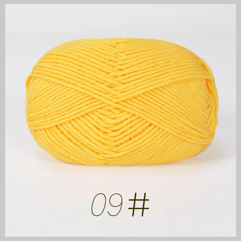 50g Soft Milk Cotton Yarn for Knitting & Crochet DIY