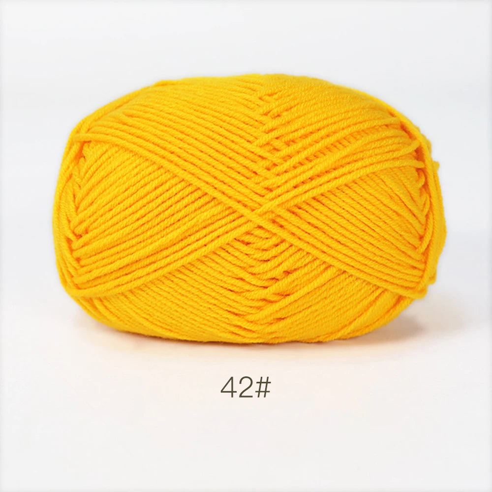 50g Soft Milk Cotton Yarn for Knitting & Crochet DIY