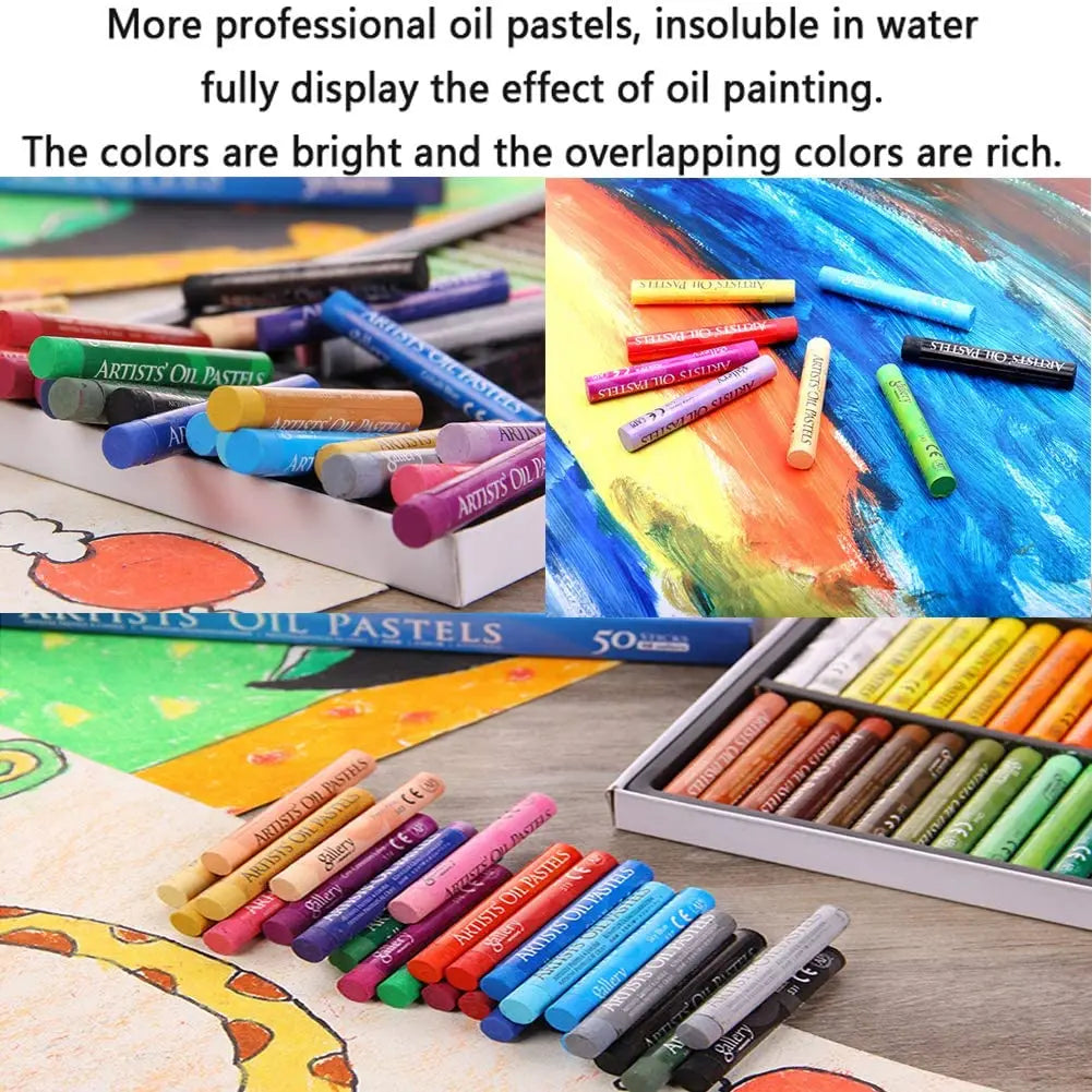 MUNGYO Oil Pastel Set – 12/25/50 Professional Non-Toxic Sticks