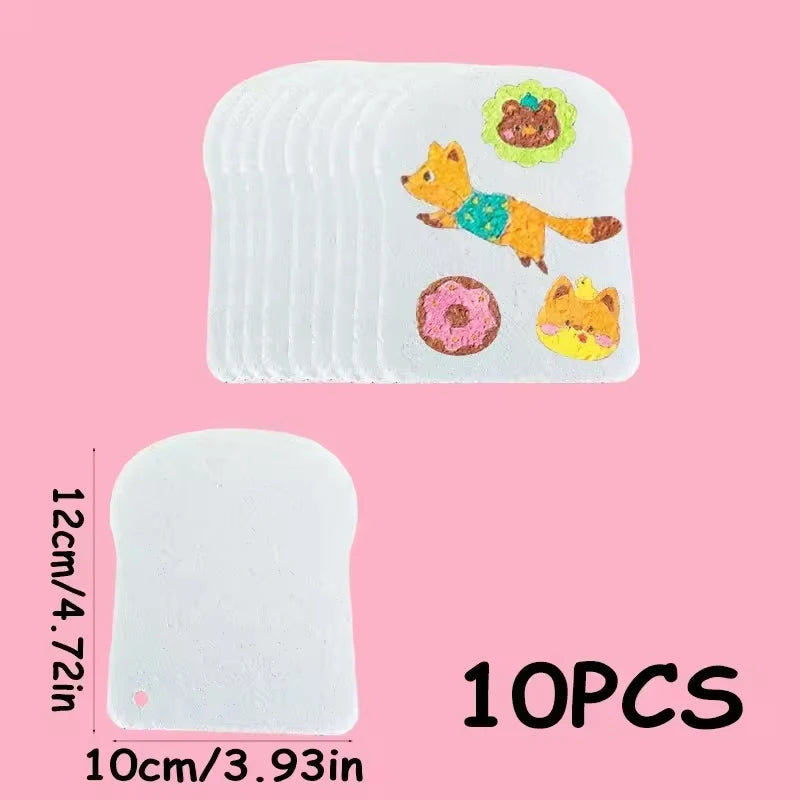 10/100pcs 3D Magic Drawing Canvas Paper for Kids