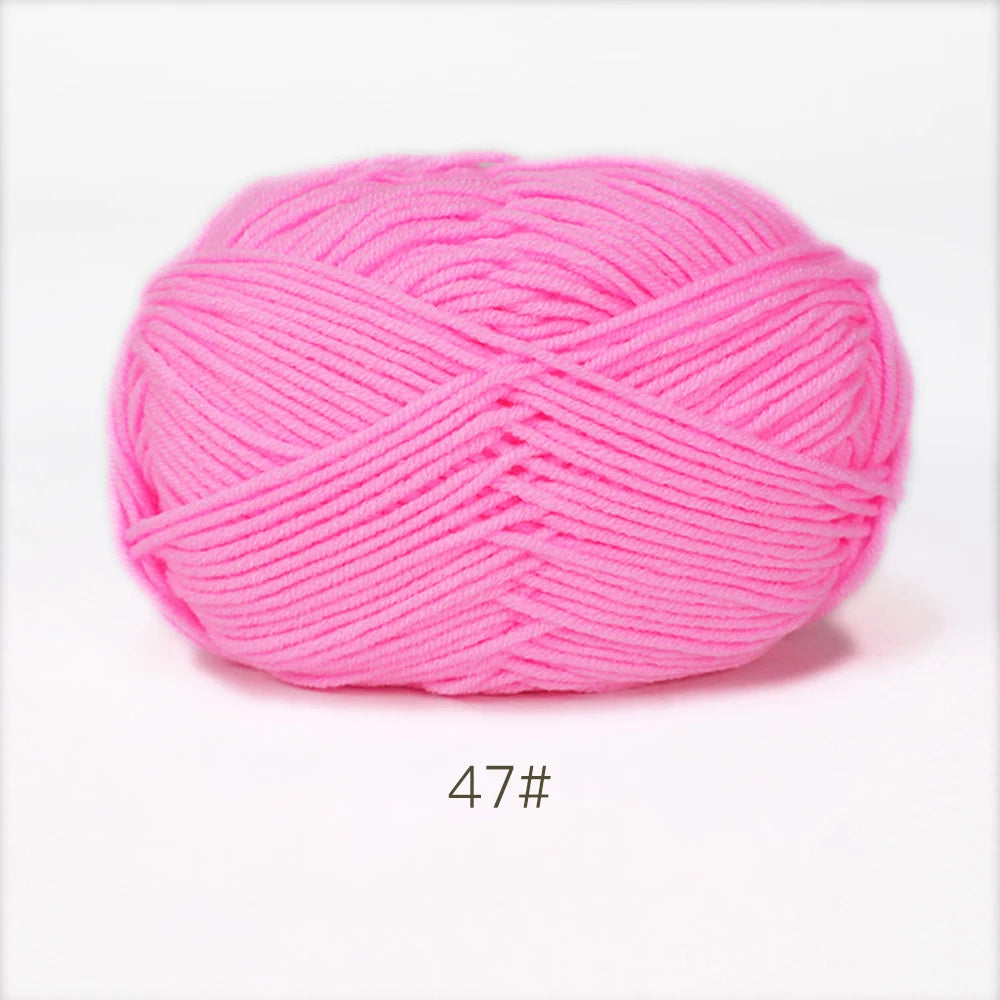 50g Soft Milk Cotton Yarn for Knitting & Crochet DIY