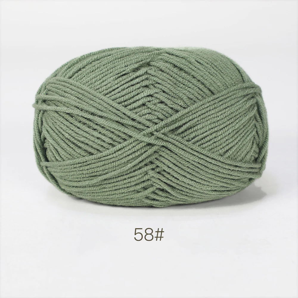 50g Soft Milk Cotton Yarn for Knitting & Crochet DIY