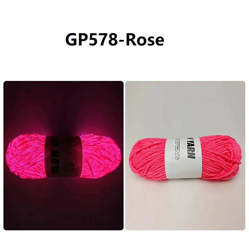 55M Glow-in-the-Dark Luminous Yarn for Knitting & Crafts