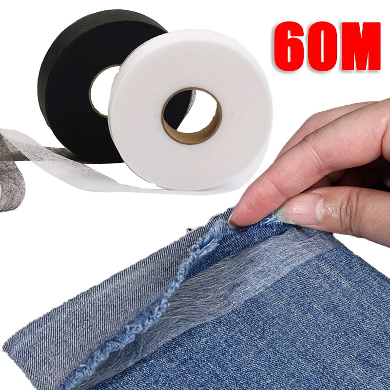 60M Self-Adhesive Iron-On Hem Tape for DIY Clothes