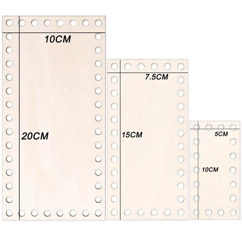 3pcs Crochet Basket Bases – Poplar Plywood DIY Craft Blanks