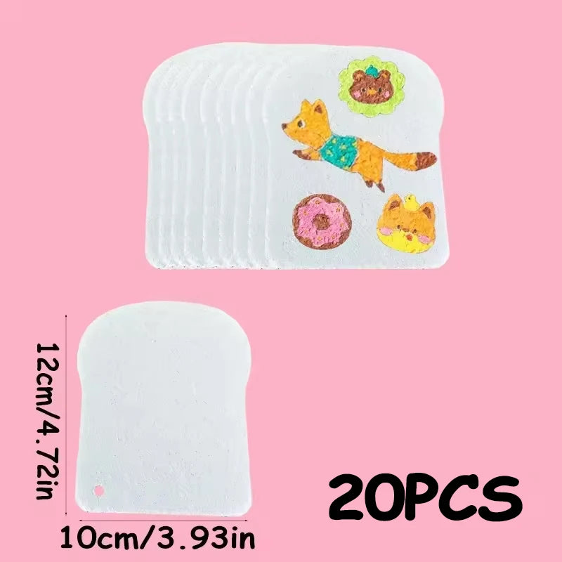 10/100pcs 3D Magic Drawing Canvas Paper for Kids