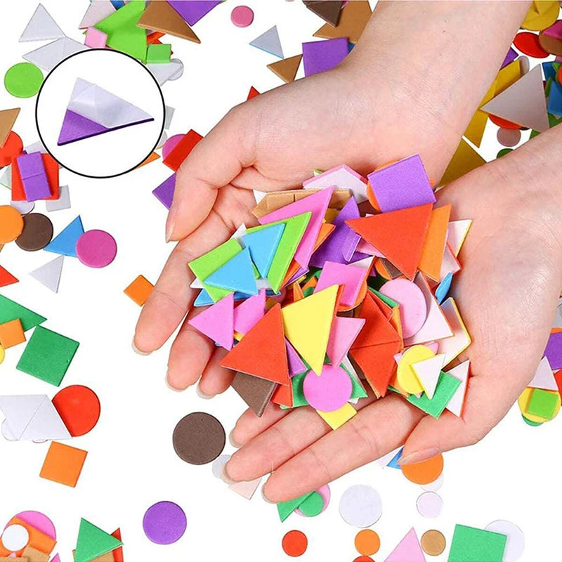 Children’s Geometry Sponge Patch Craft Toy Set