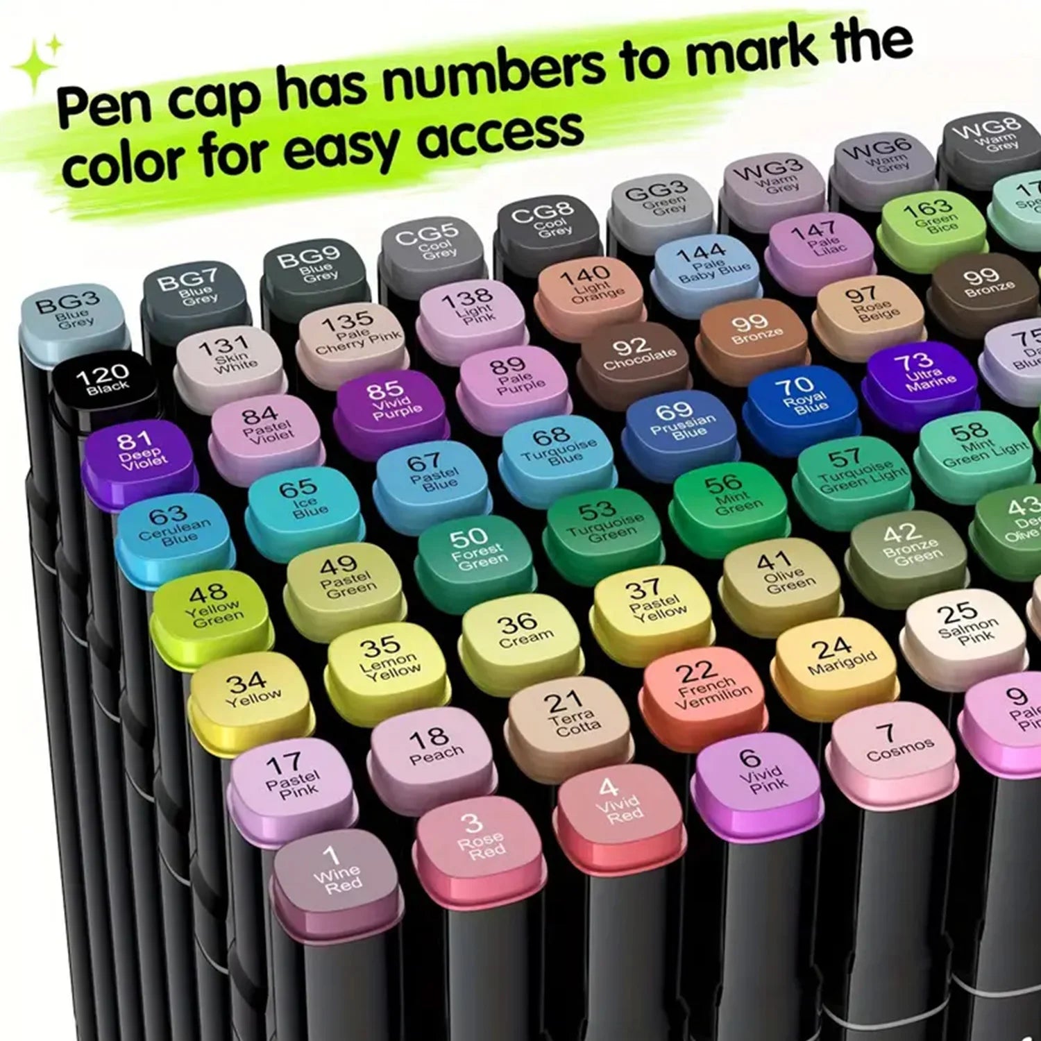 Double Tip Permanent Art Markers – 24 to 168 Colors