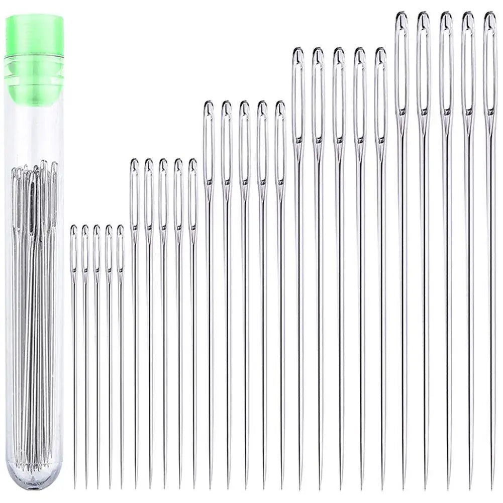 25pcs Large Eye Steel Needles for Sewing & Embroidery