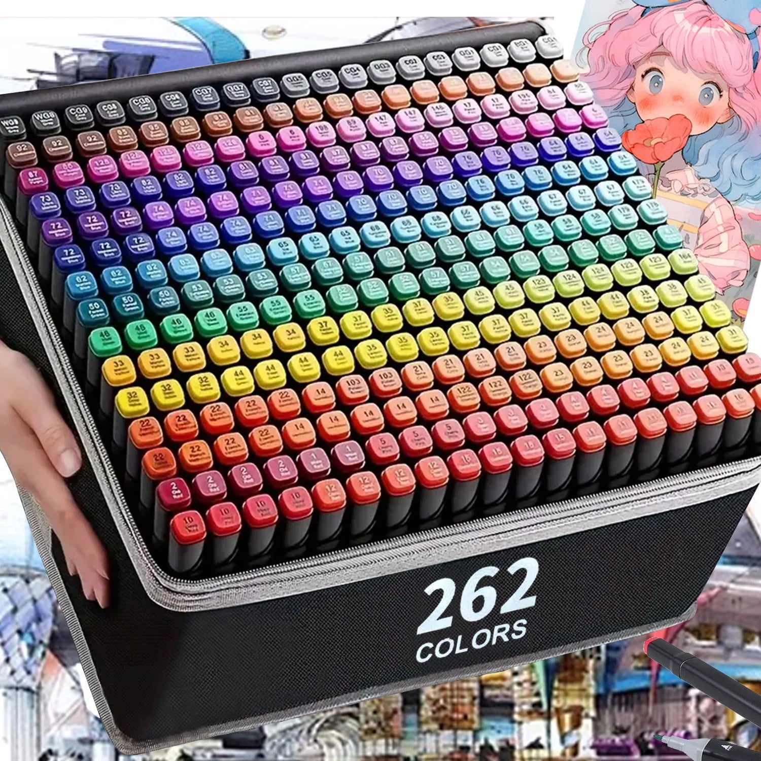 Double Tip Permanent Art Markers – 24 to 168 Colors