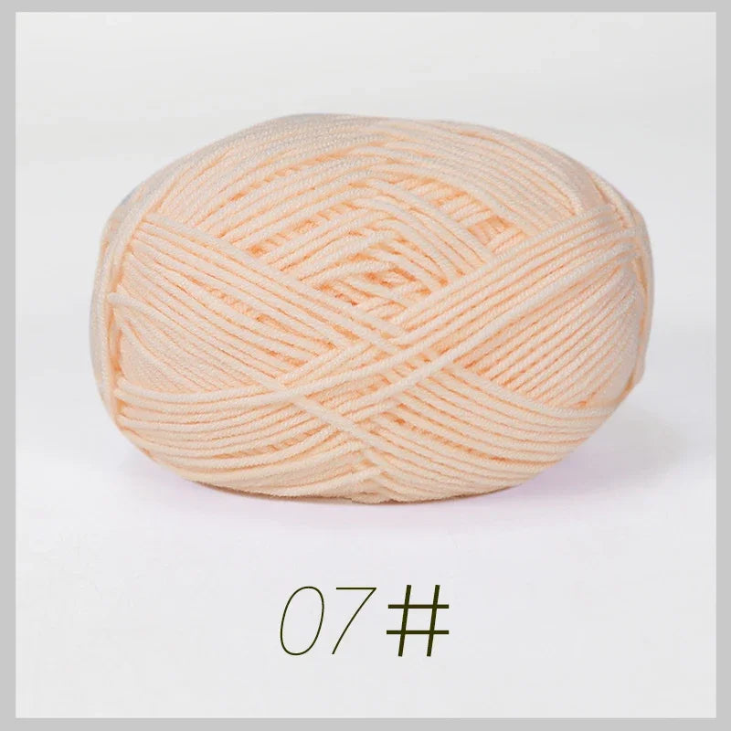 50g Soft Milk Cotton Yarn for Knitting & Crochet DIY