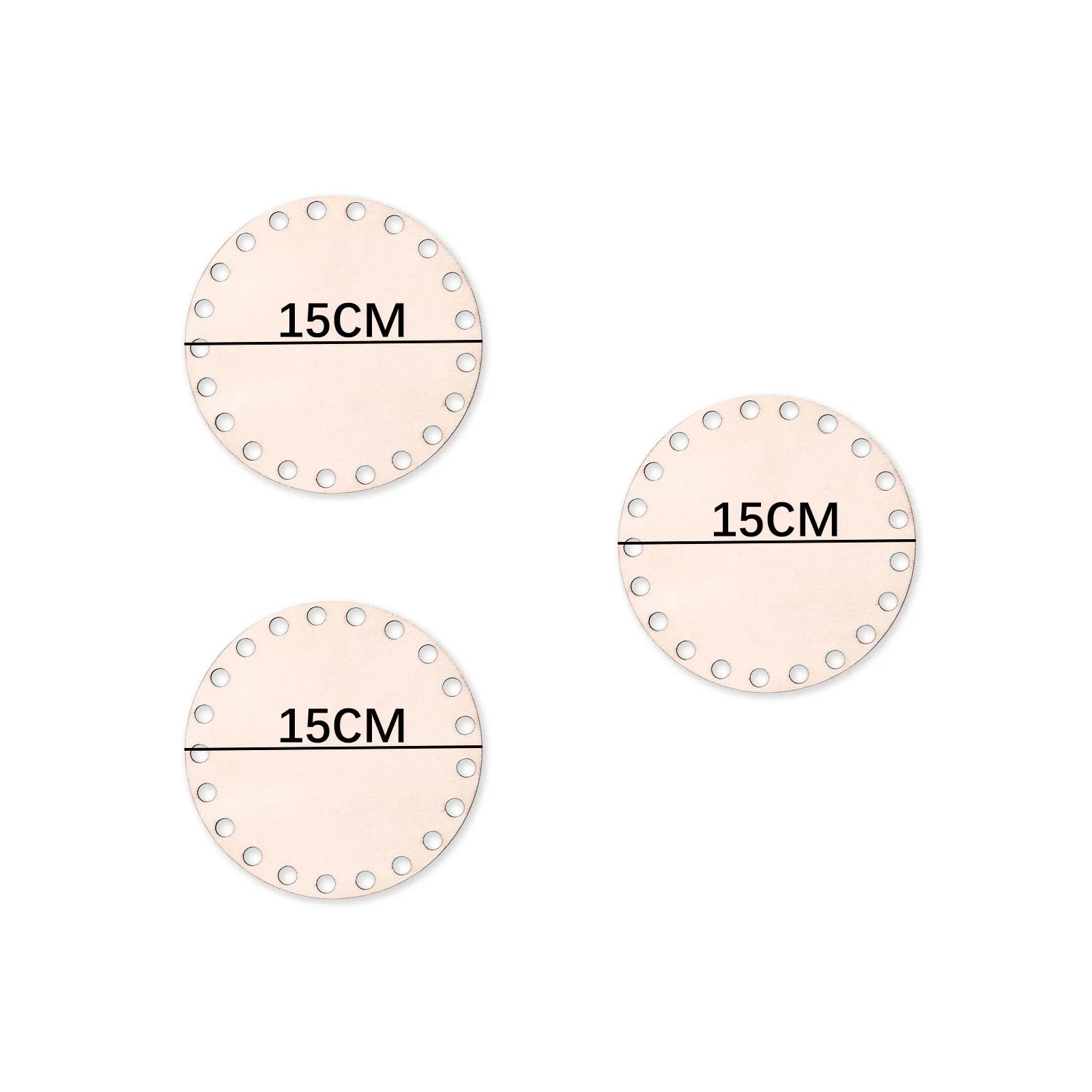 3pcs Crochet Basket Bases – Poplar Plywood DIY Craft Blanks