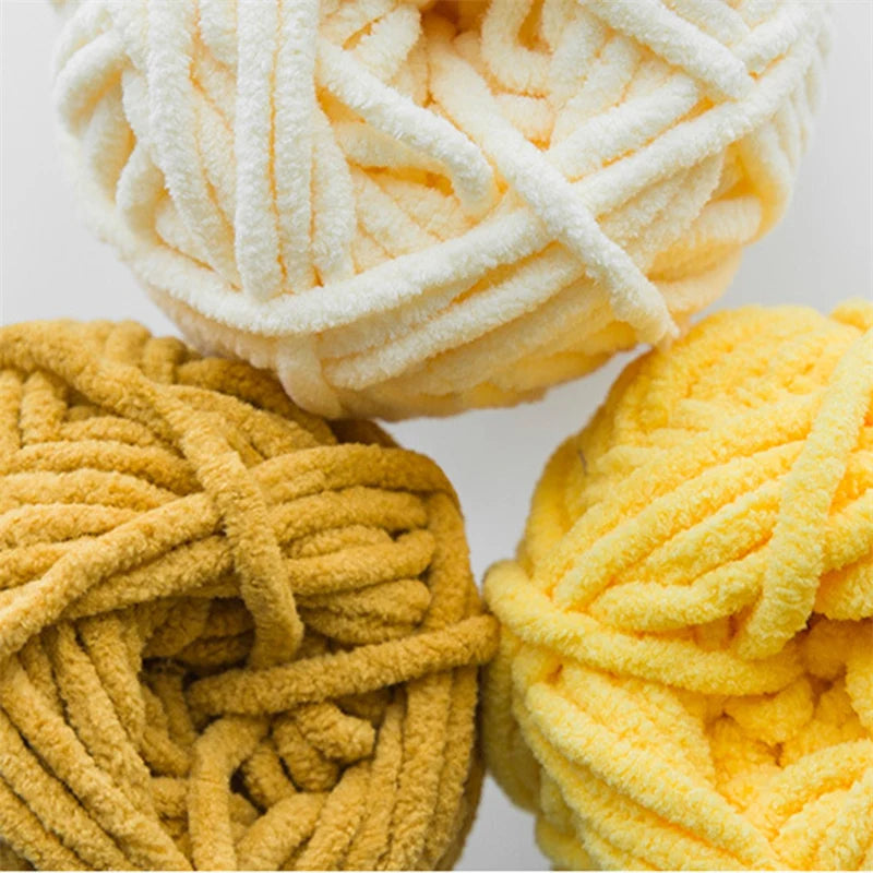 2pcs x 50g Thick Velvet Chenille Yarn for Knitting DIY