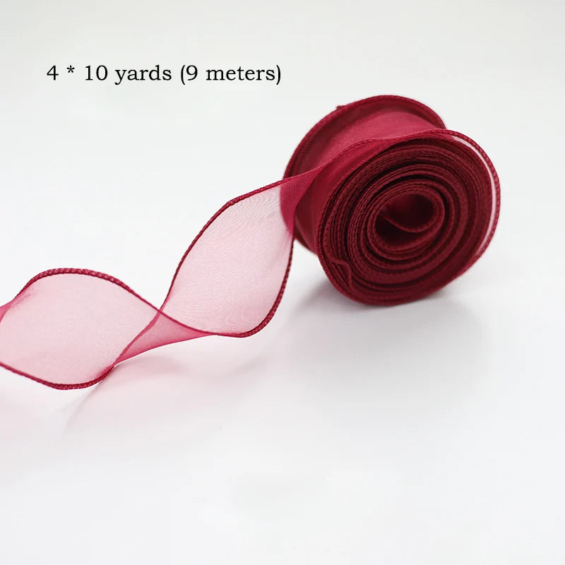 10Yards Chiffon Silk & Organza Ribbon for DIY Crafts