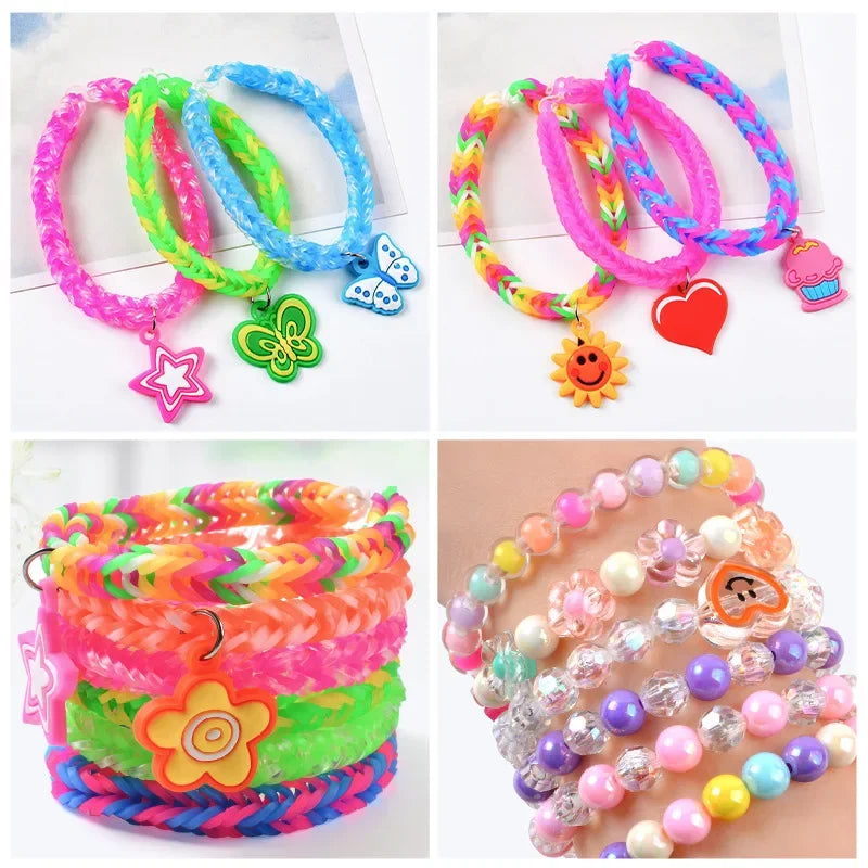 600pcs Glow-in-the-Dark Rubber Loom Bands for Bracelets & Necklaces