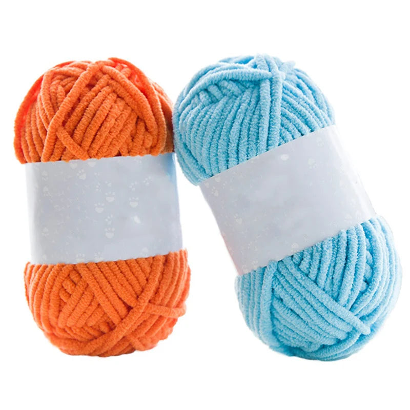 2pcs x 50g Thick Velvet Chenille Yarn for Knitting DIY