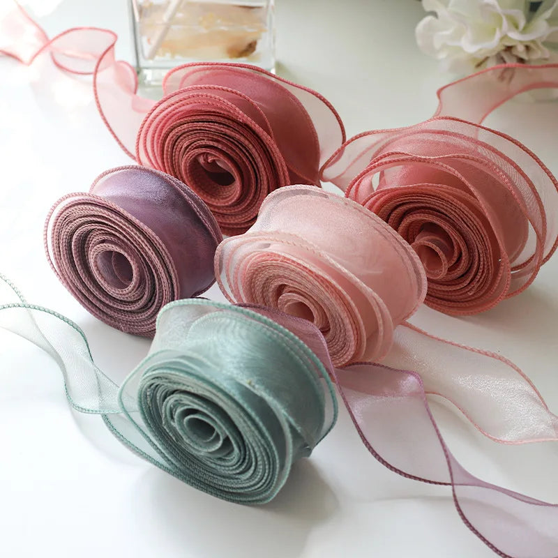 10Yards Chiffon Silk & Organza Ribbon for DIY Crafts
