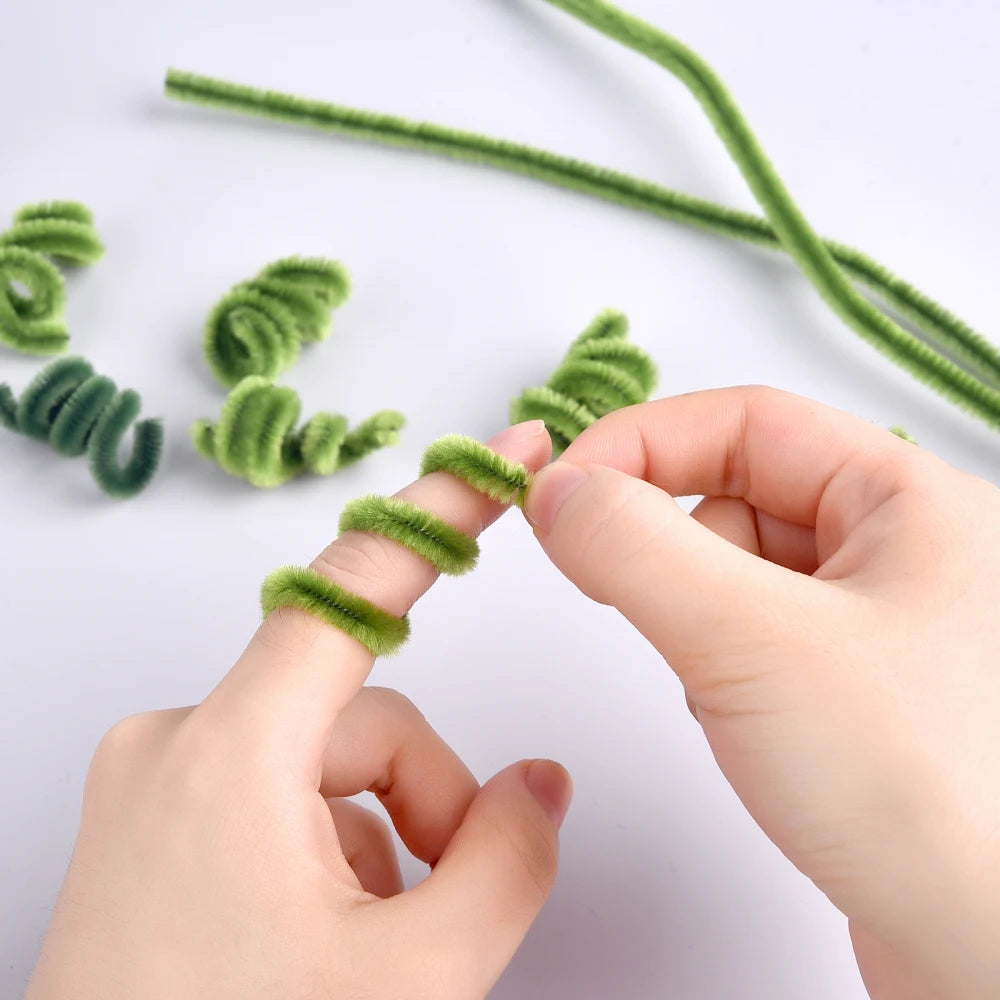 100pcs Plush Chenille Stems / Pipe Cleaners for DIY Crafts