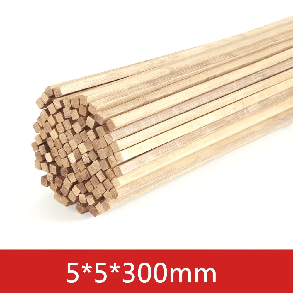 20-50pcs Balsa Wood Craft Sticks 2/3/5mm