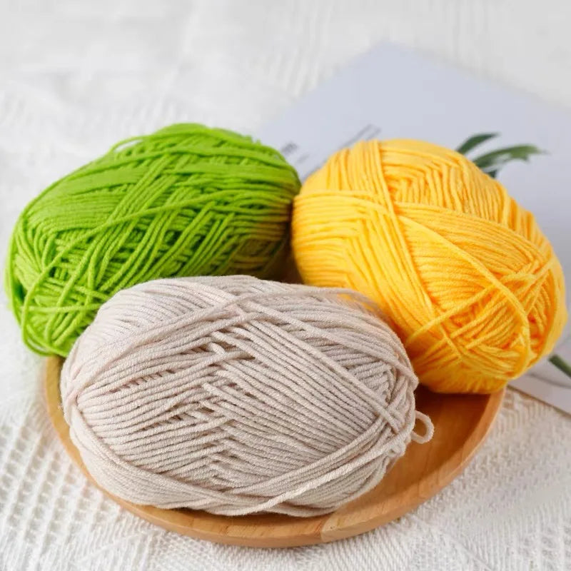 50g Soft Milk Cotton Yarn for Knitting & Crochet DIY