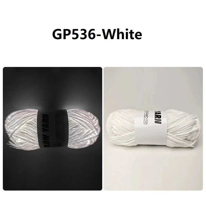 55M Glow-in-the-Dark Luminous Yarn for Knitting & Crafts