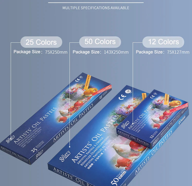 MUNGYO Oil Pastel Set – 12/25/50 Professional Non-Toxic Sticks
