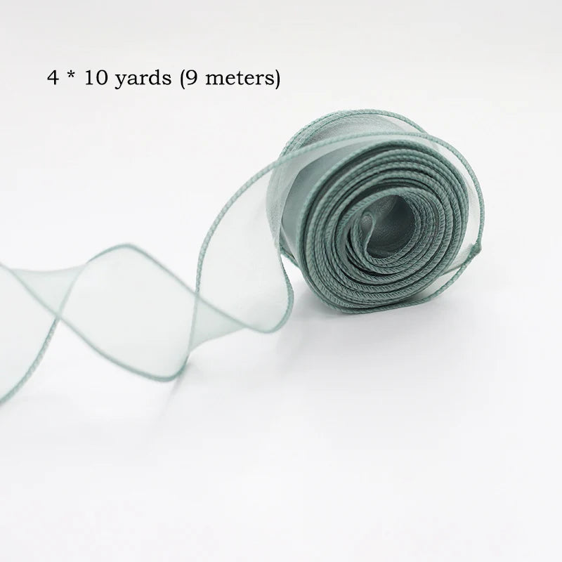 10Yards Chiffon Silk & Organza Ribbon for DIY Crafts