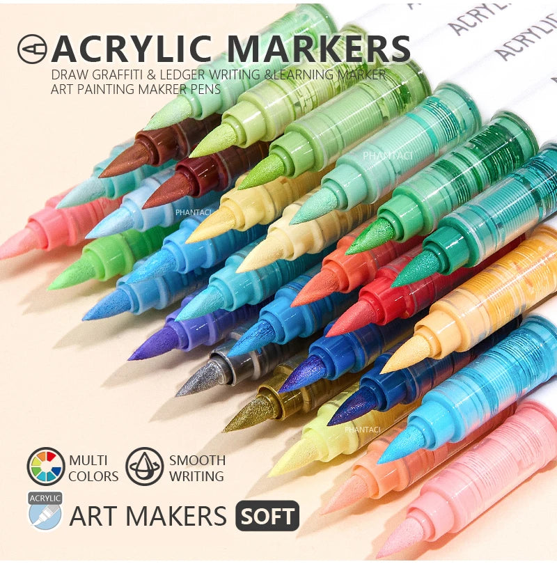 9-Color Acrylic Paint Marker Pen Set – DIY Art & Graffiti