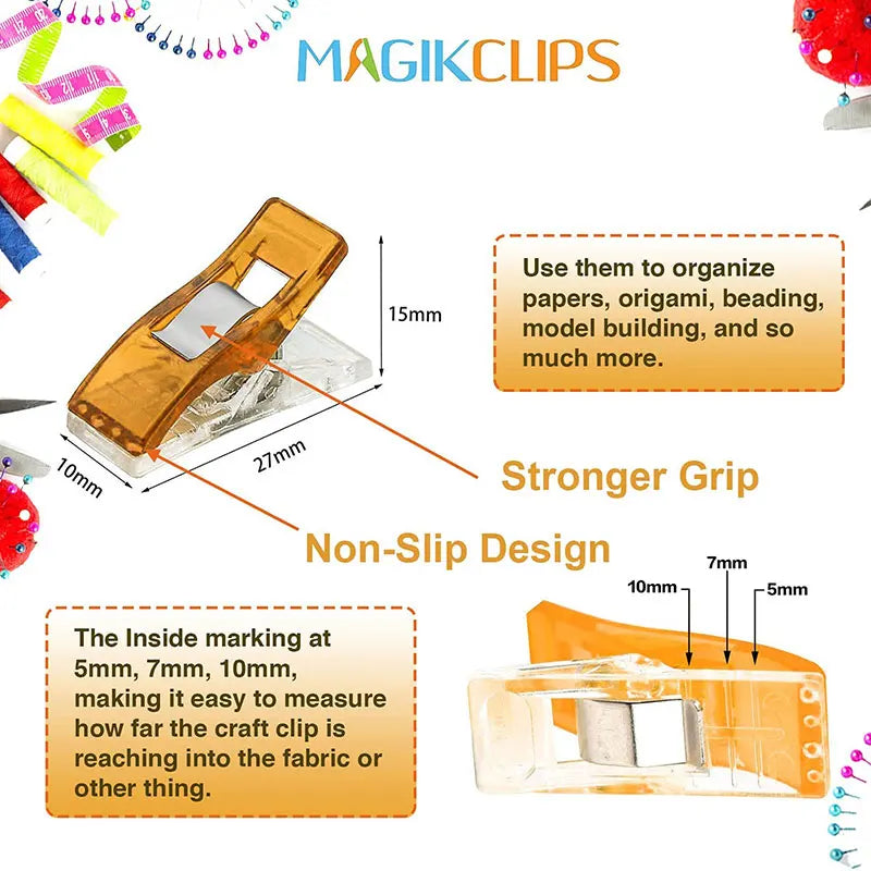 10-50pcs Multipurpose Sewing & Craft Clips for DIY Projects