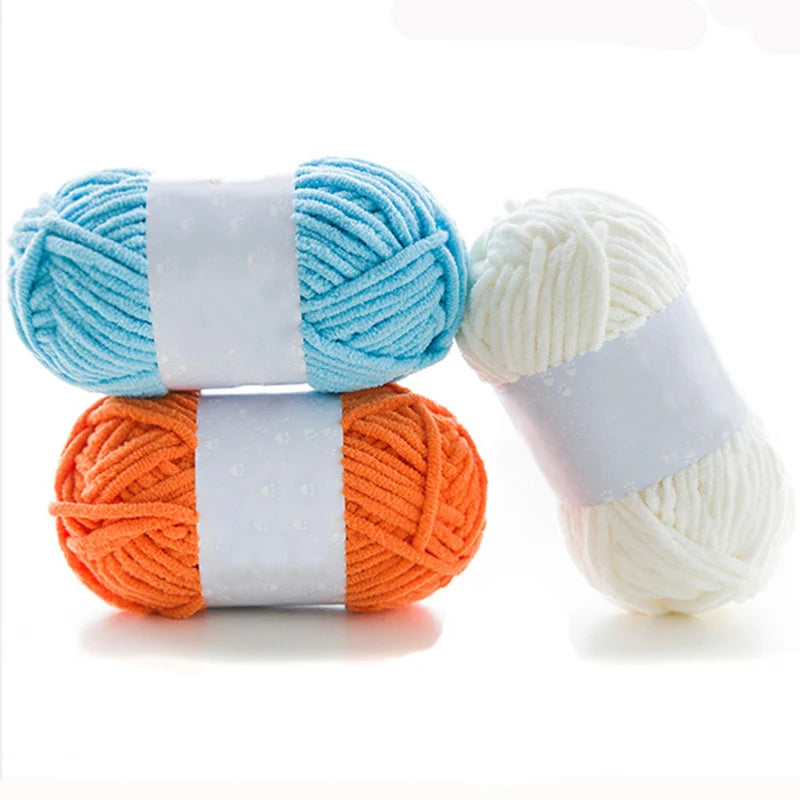 2pcs x 50g Thick Velvet Chenille Yarn for Knitting DIY
