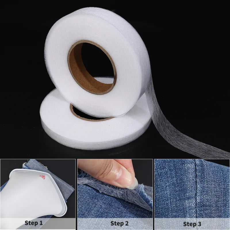 60M Self-Adhesive Iron-On Hem Tape for DIY Clothes