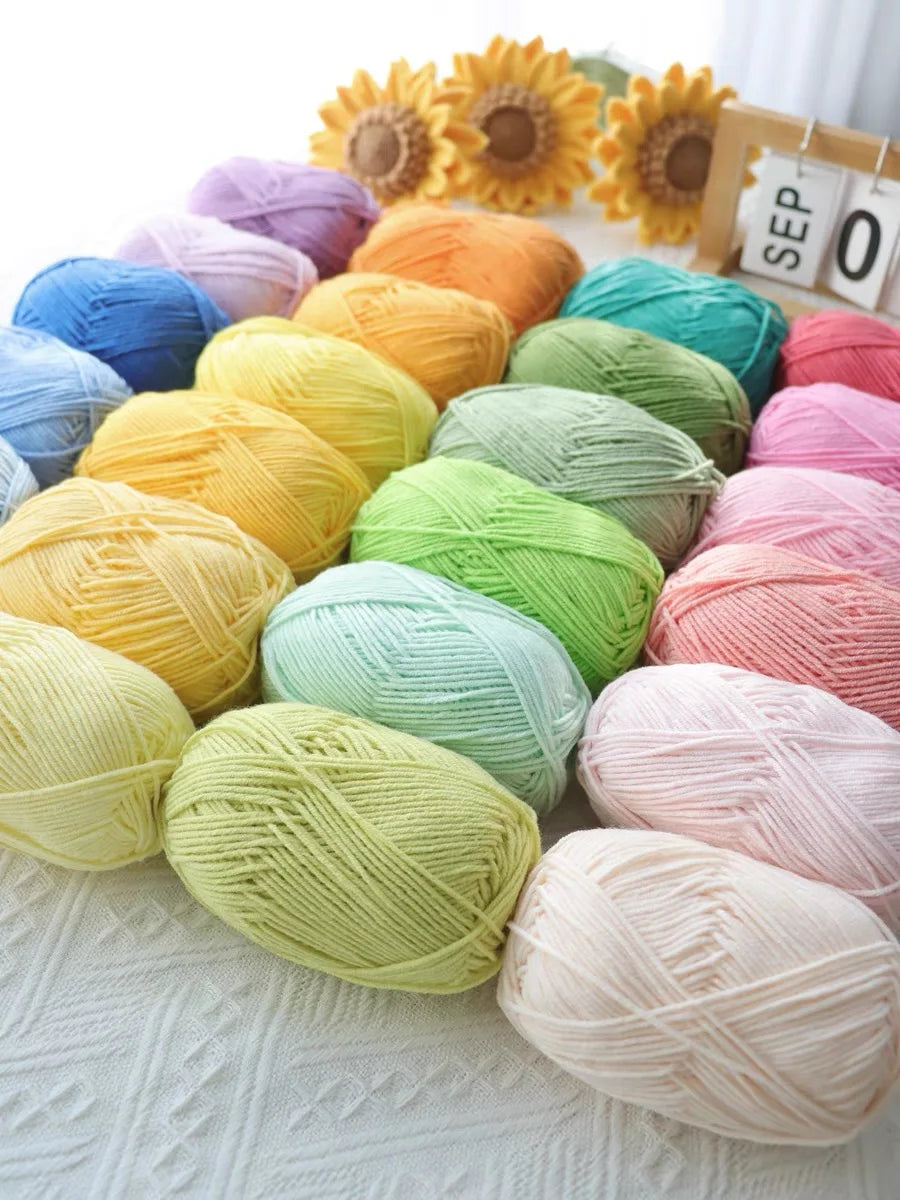 50g Soft Milk Cotton Yarn for Knitting & Crochet DIY