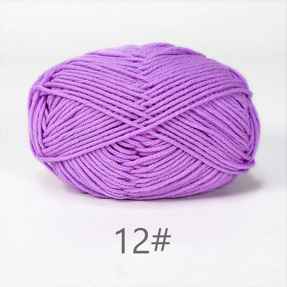 50g Soft Milk Cotton Yarn for Knitting & Crochet DIY