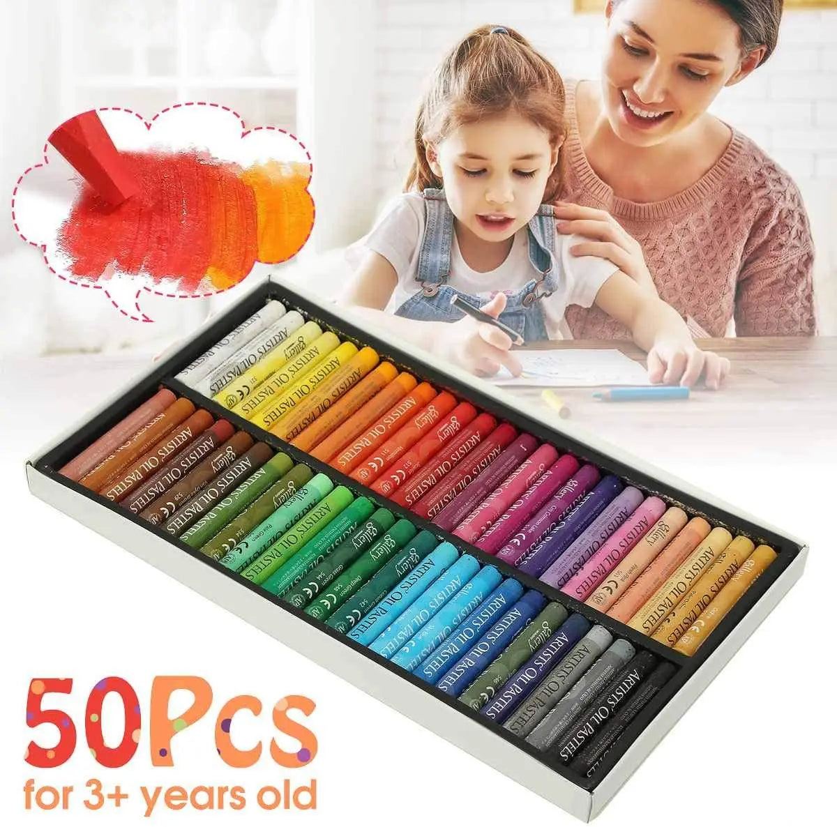 MUNGYO Oil Pastel Set – 12/25/50 Professional Non-Toxic Sticks